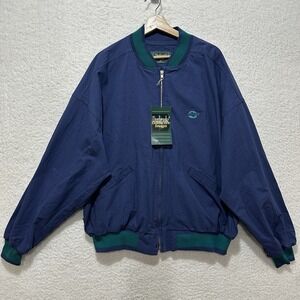 Vintage Dunbrooke Varsity Full Zip Blue Long Sleeve Jacket w/Embroidered Size XL